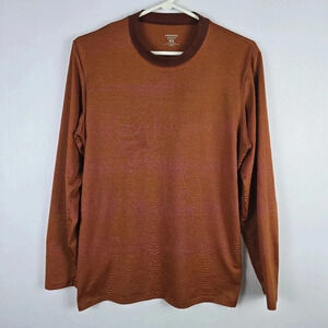 Patagonia Capilene Men's Long Sleeve Baselayer T Shirt Size M Burnt Orange